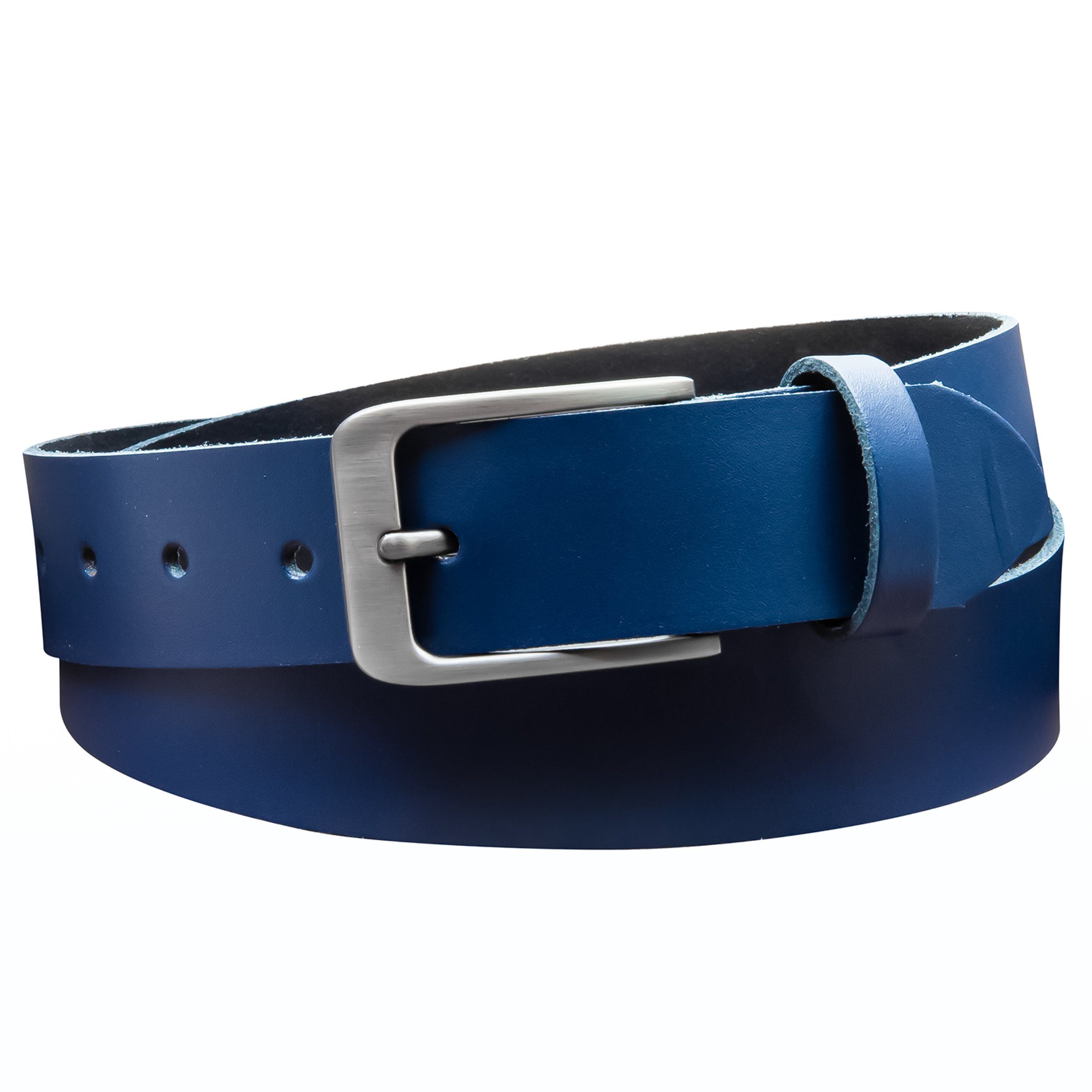 COLOGNEBELT Ledergürtel OM411-SL-Dunkelblau MADE IN GERMANY, Dunkelblau Kürzbar, 100 % Echtleder, Unisex – Bild 3 von 5