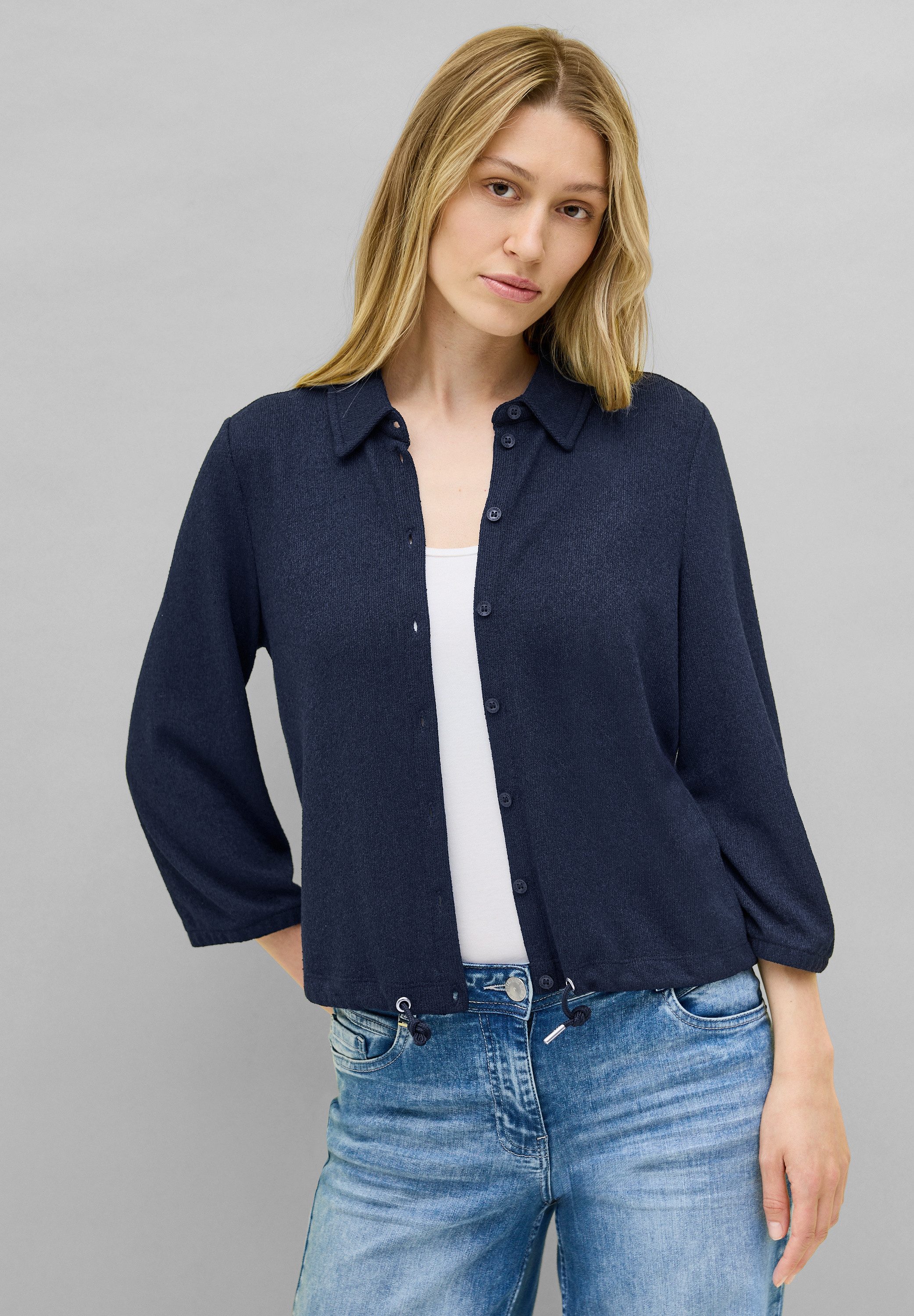 CECIL Cardigan aus elastischem Materialmix günstig online kaufen