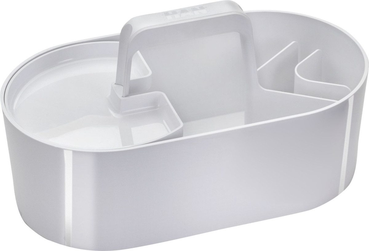 HAN-Bürogeräte Tischaufsatz Mobile Organisationsbox 4 Fächer BxTxH 33x18x17,5cm Snow White
