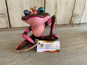 Annimuck Dekofigur Trend Art Frog Prince Frosch Unikat handbemalt Kunstobjekt 14x14 cm (1 St)