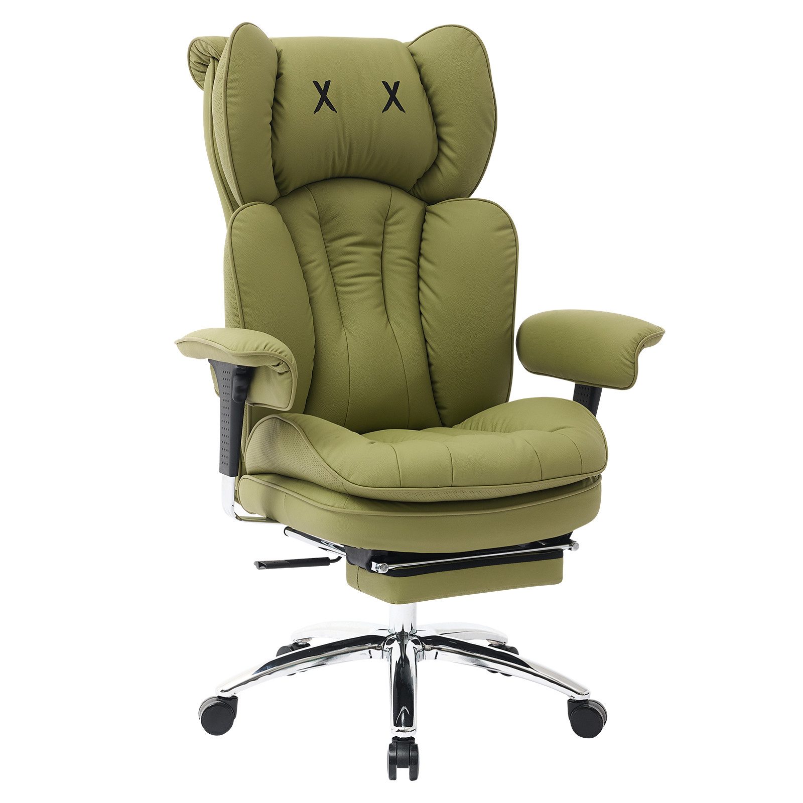 EFOMAO Bürostuhl Schreibtischstuhl, Gaming-Stuhl, Chefsessel mit Fußstütze, ergonomisch (1 St), mit 90°-135° Liegefunktion, höhenverstellbare Armlehnen