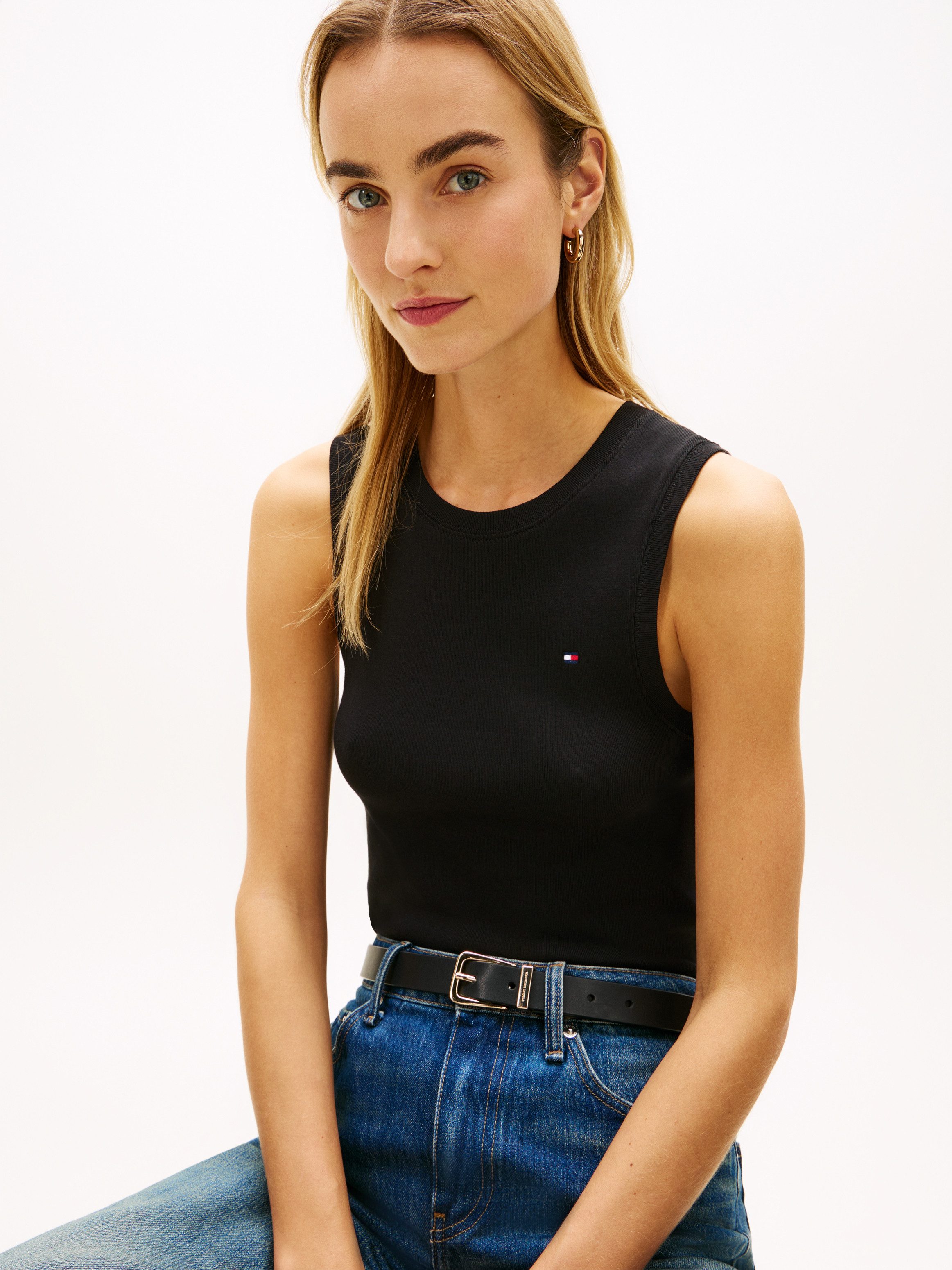 Tommy Hilfiger Funktionstop SLIM CODY C-NK TANK TOP mit gerippter Textur günstig online kaufen