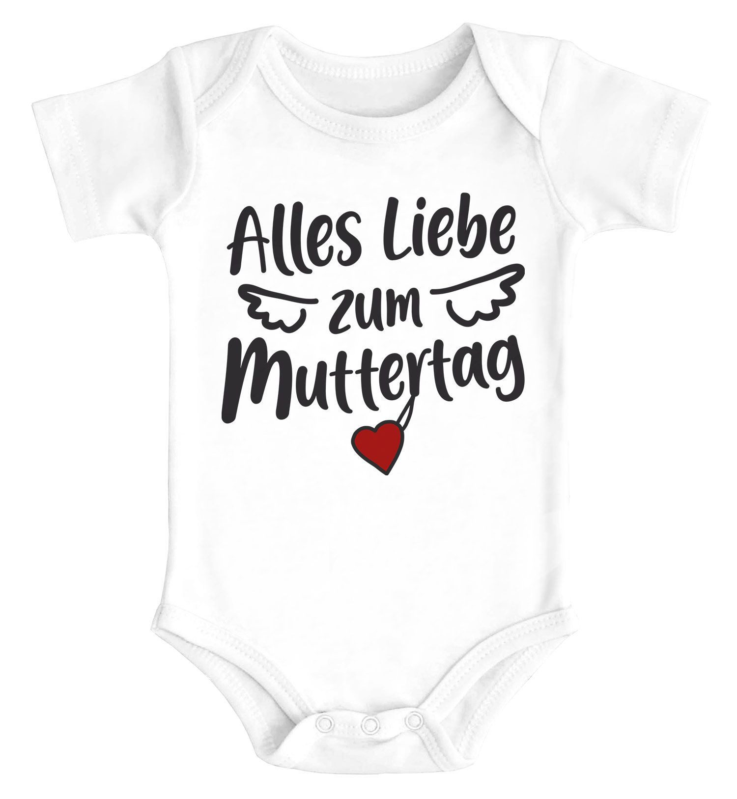 SpecialMe Body Baby Body Alles Liebe zum Muttertag Flügel Herz Geschenk für Mama