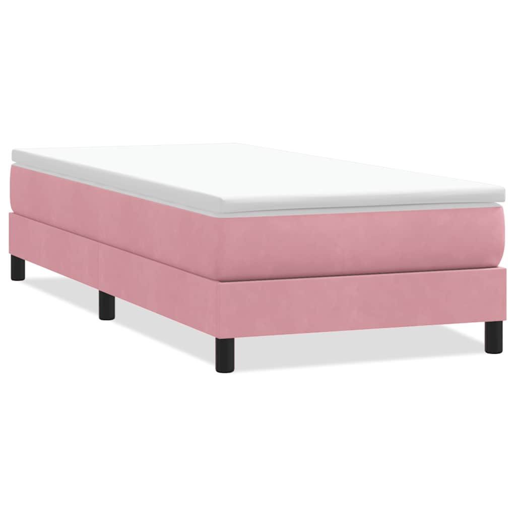 vidaXL Bett Boxspringbett ohne Matratze Rosa 80x210 cm Samt günstig online kaufen