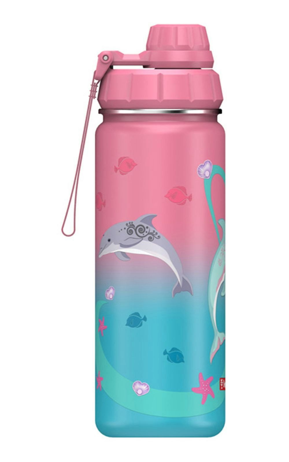 Step by Step Trinkflasche Edelstahl Trinkflasche Sealife 0,5 l, Kinder-Flasche, nicht Spülmaschinengeeignet, 500 ml