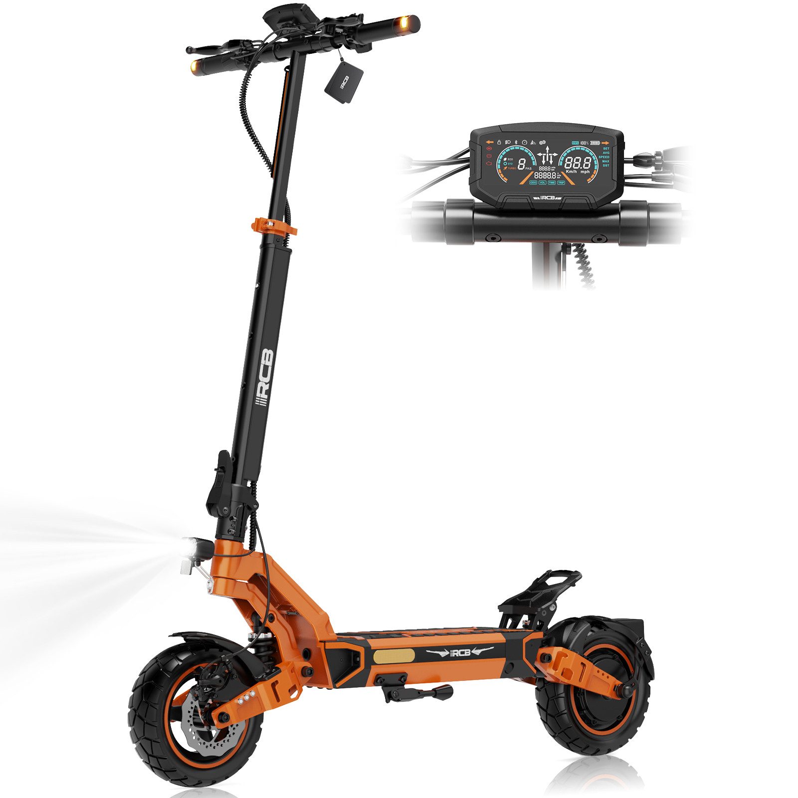 RCB E-Scooter D7/D7 PRO ABE (Ultra), NFC/Blinker/APP, 90-120KM Reichweite, 500,00 W, 20 km/h, Maximale Leistung: 1600 W, 26% Steigung