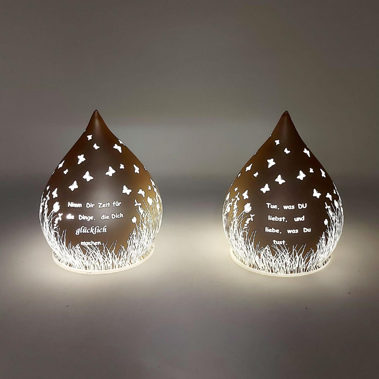 formano LED Tischleuchte Sprüche, LED, Höhe: 15cm, Farbe: Orange, Motiv: Sprüche