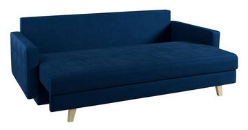 MKS MÖBEL Sofa FRIGA, mit Schlaffunktion und Bettkasten, Modern Still