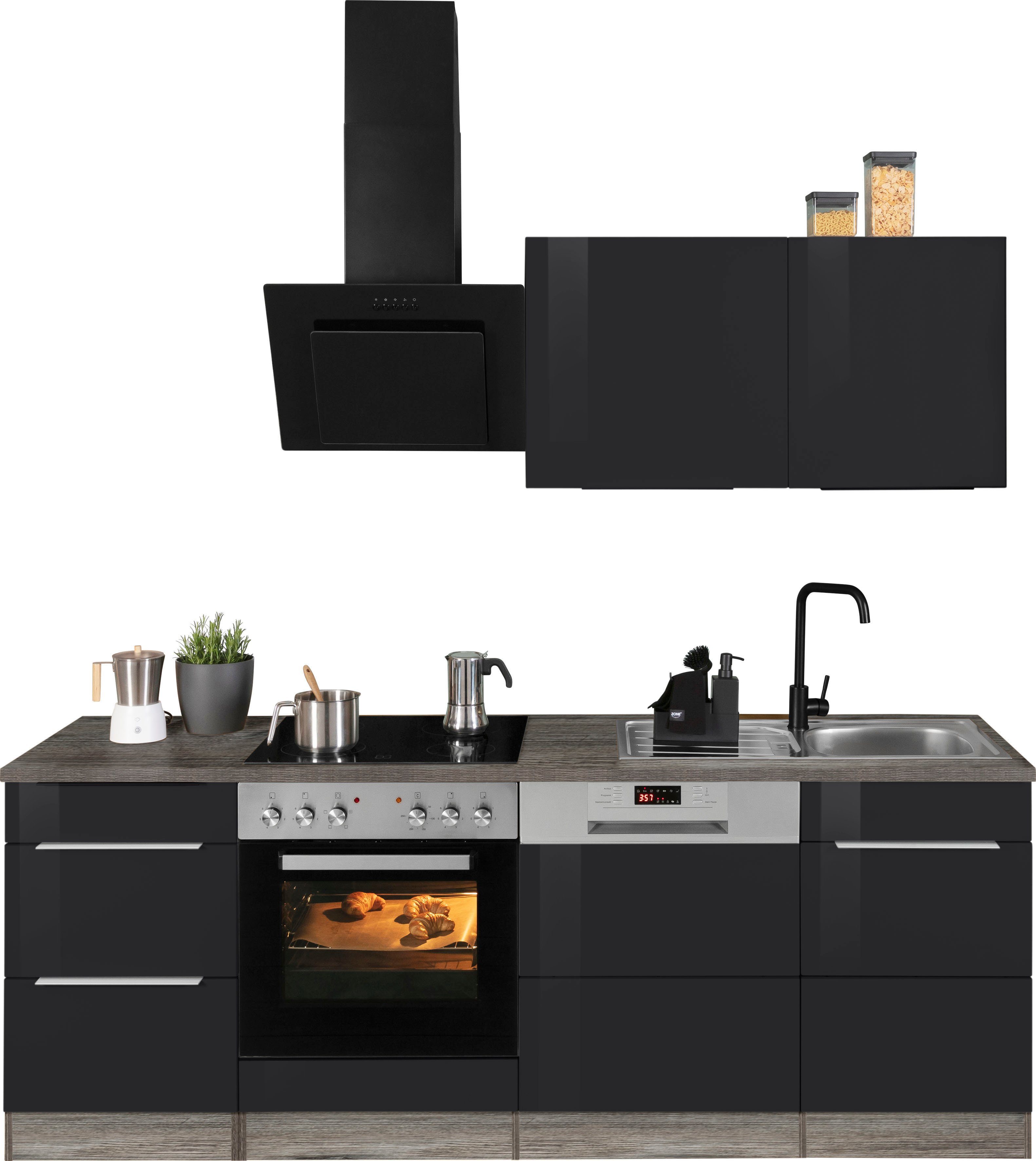 KOCHSTATION Küchenzeile KS-Brindisi, Breite 220 cm, günstig online kaufen