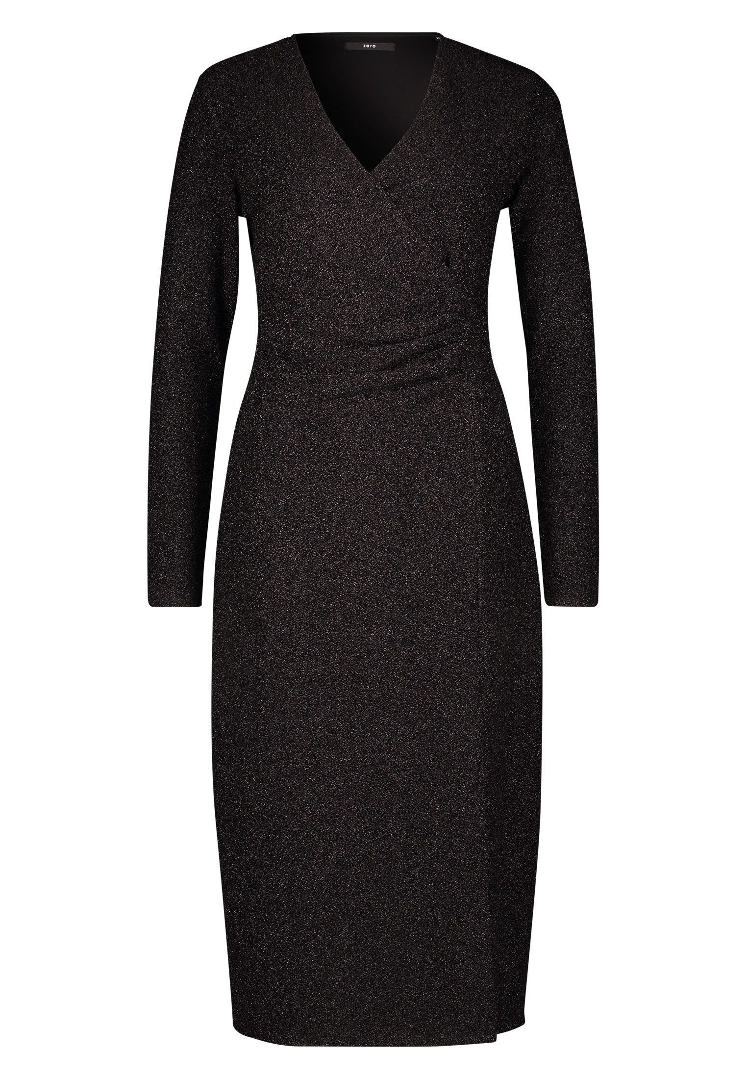 Zero Wickelkleid zero Glitzerkleid mit Wickeloptik Wickeldesign