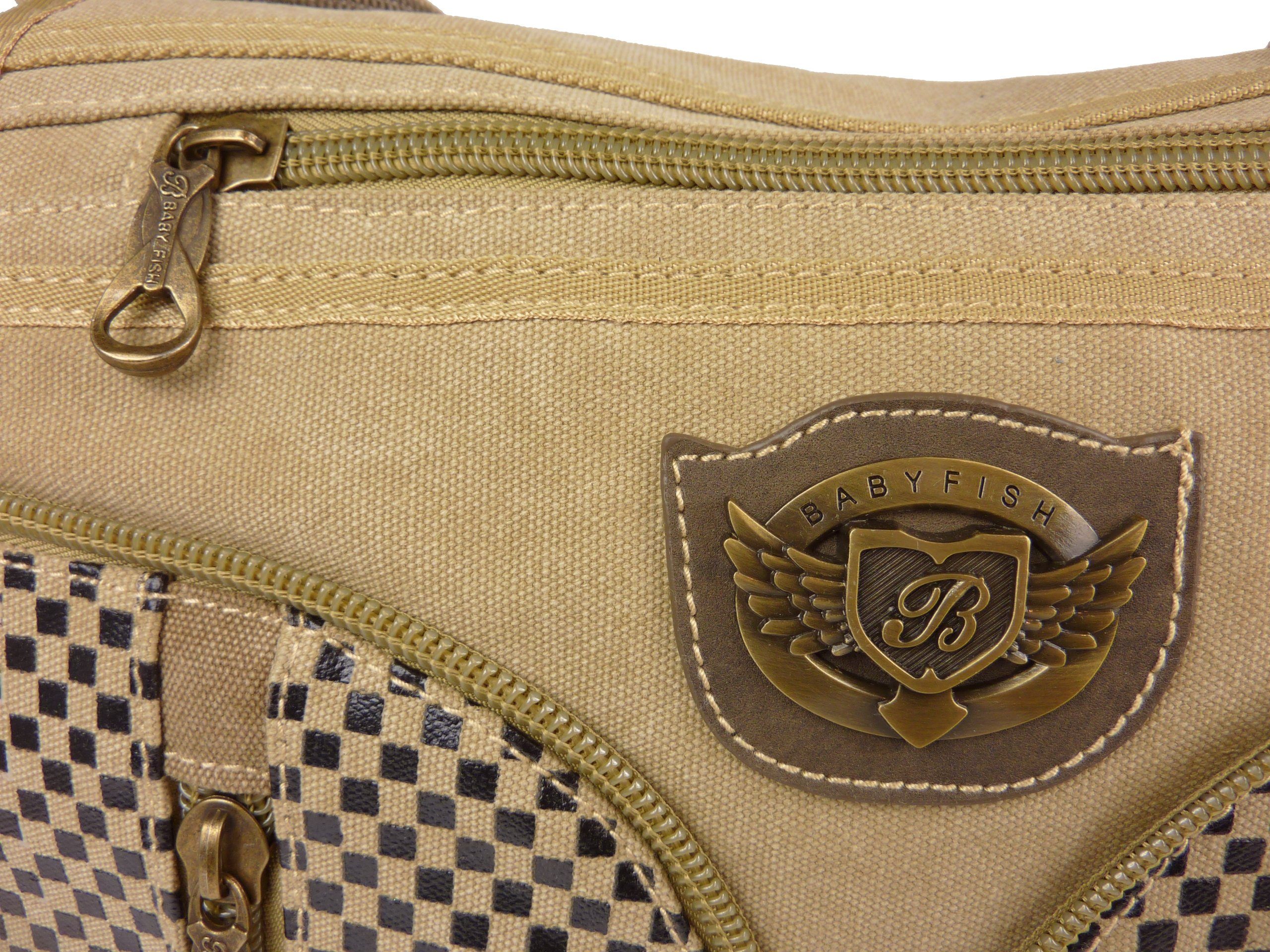 Taschen4life Messenger Bag Canvas Umhängetasche 5515 Stofftasche, lässige Damen & Herren Schultertasche, Jeanstasche, Segeltuch, Fächer
