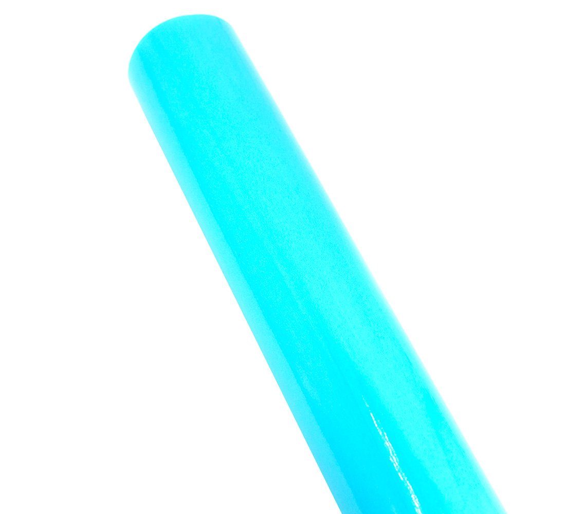 Star Geschenkpapier, Geschenkpapier einfarbig 70cm x 2m Rolle Türkis glänzend