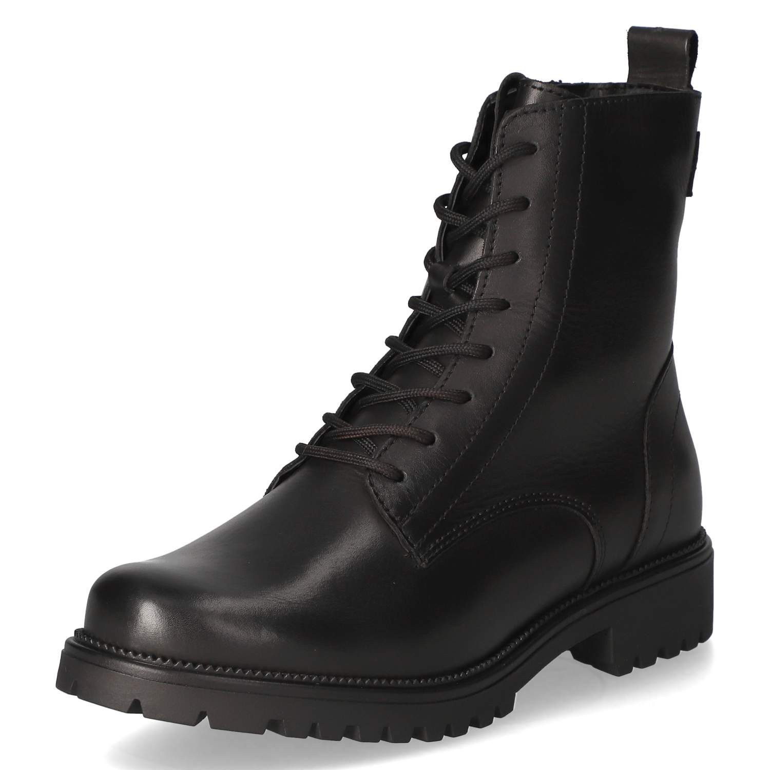 Tamaris Tamaris 1-25402-43/001 Damen Glattleder schwarz Schnürstiefel günstig online kaufen
