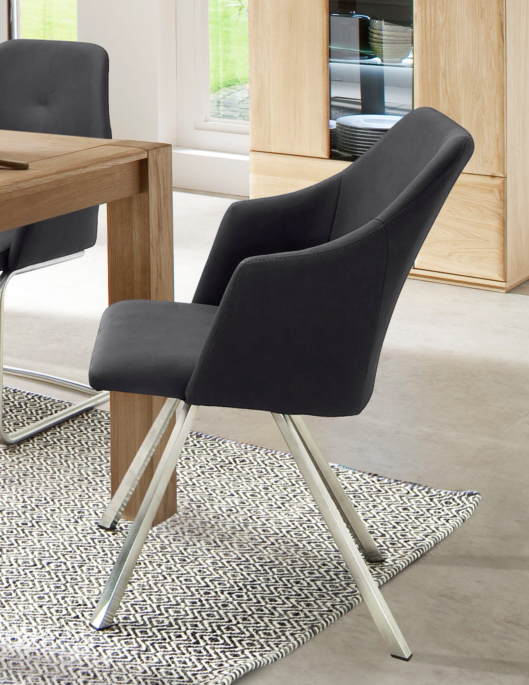 MCA furniture Esszimmerstuhl Madita 4 Fuß Stuhl B-eckig (Set, 2 St), Stuhl belastbar bis max. 140 kg | Stühle
