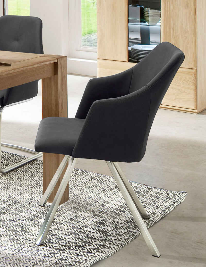 MCA furniture Esszimmerstuhl »Madita 4 Fuß Stuhl B-eckig« (Set, 2 Stück), Stuhl belastbar bis max. 140 kg