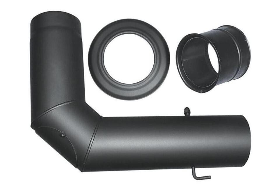 EK Germany Ofenrohr Kaminrohr Anschluss-Set Stahlblech Ø 15 cm gussgrau, (1-tlg)