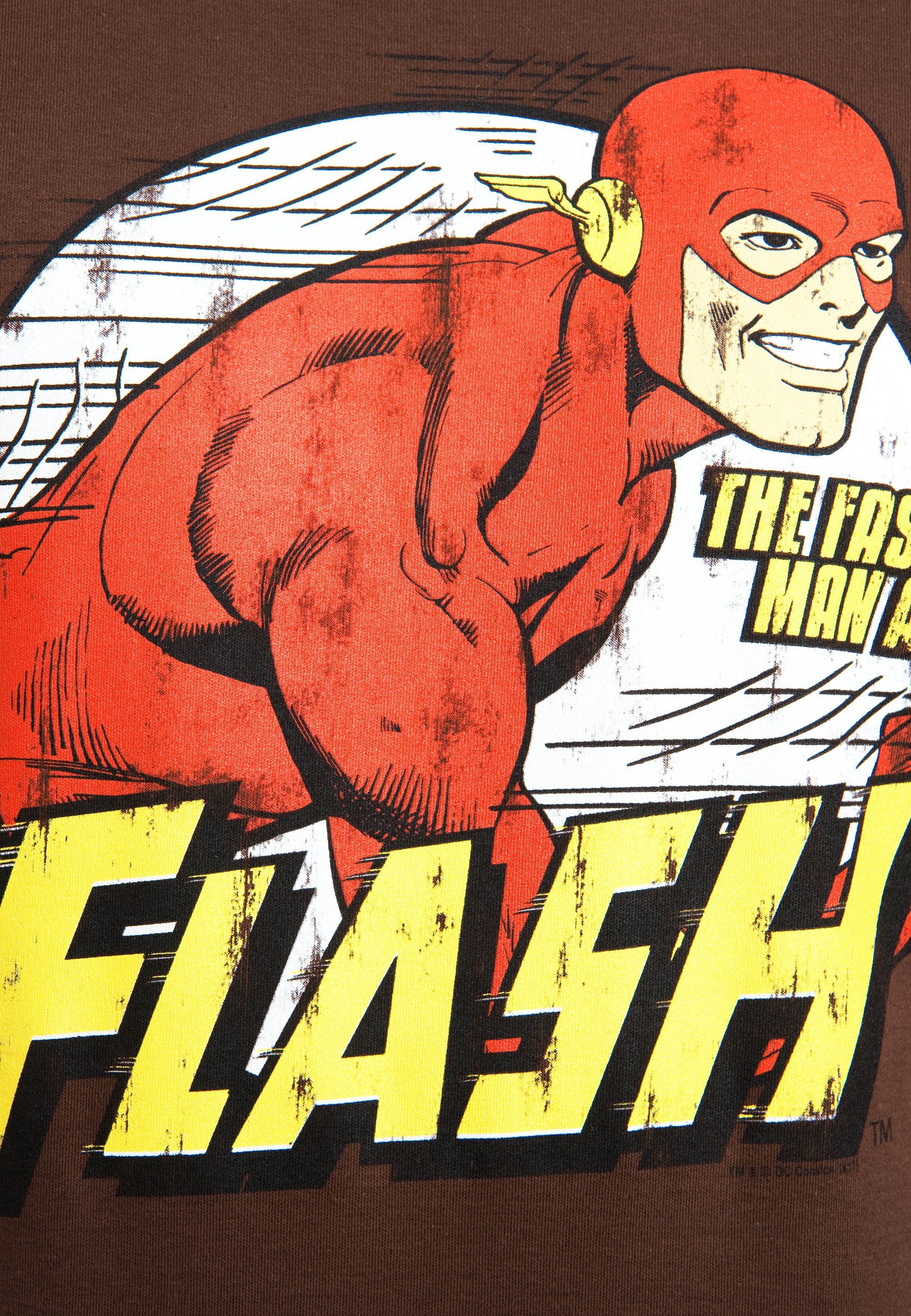 LOGOSHIRT The braun mit Flash-Print T-Shirt coolem