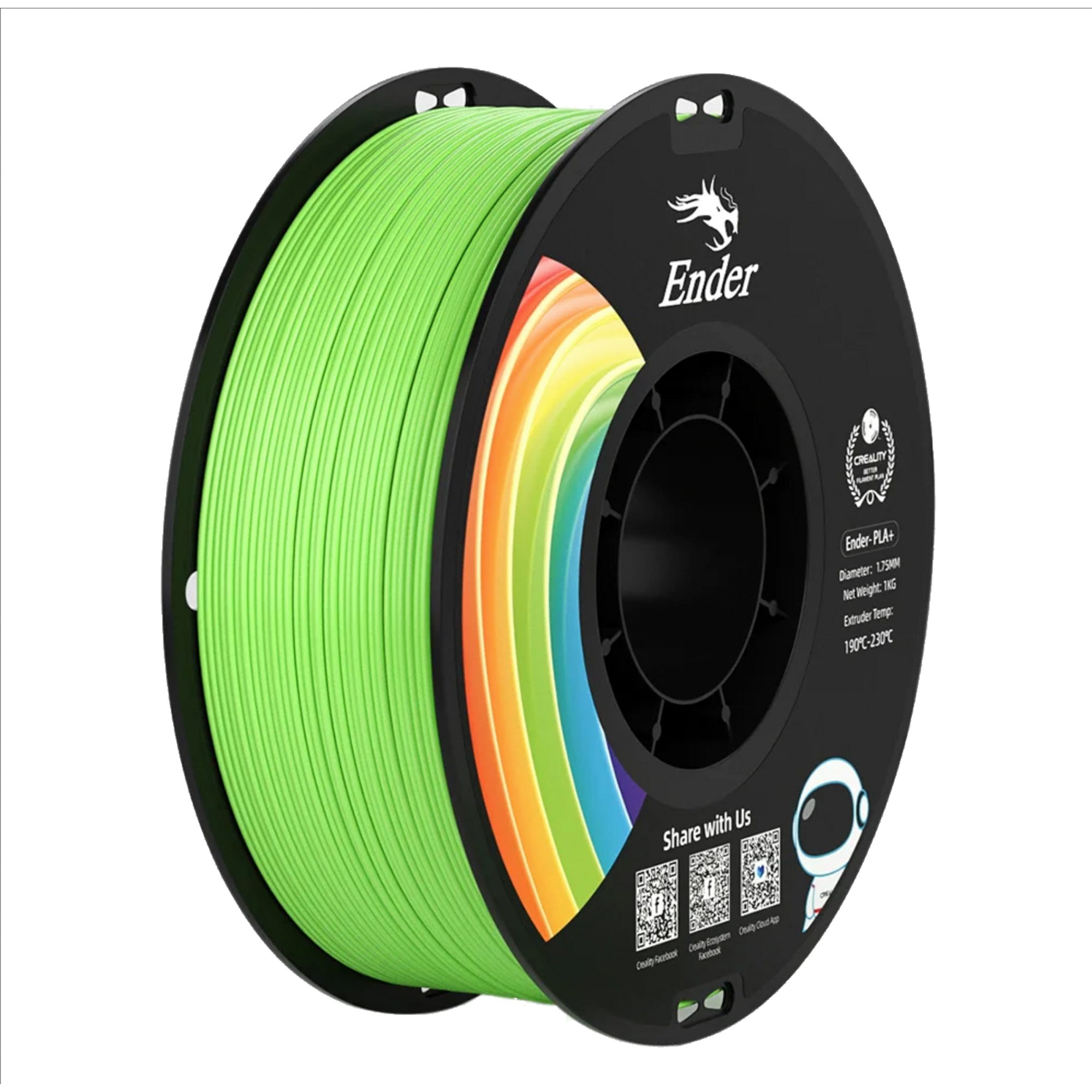 Creality 3D-Drucker Creality PLA+ Filament, 3D-Filament, (1 kg, 1,75 mm, auf Rolle), 1 kg, 1,75 mm, auf Rolle
