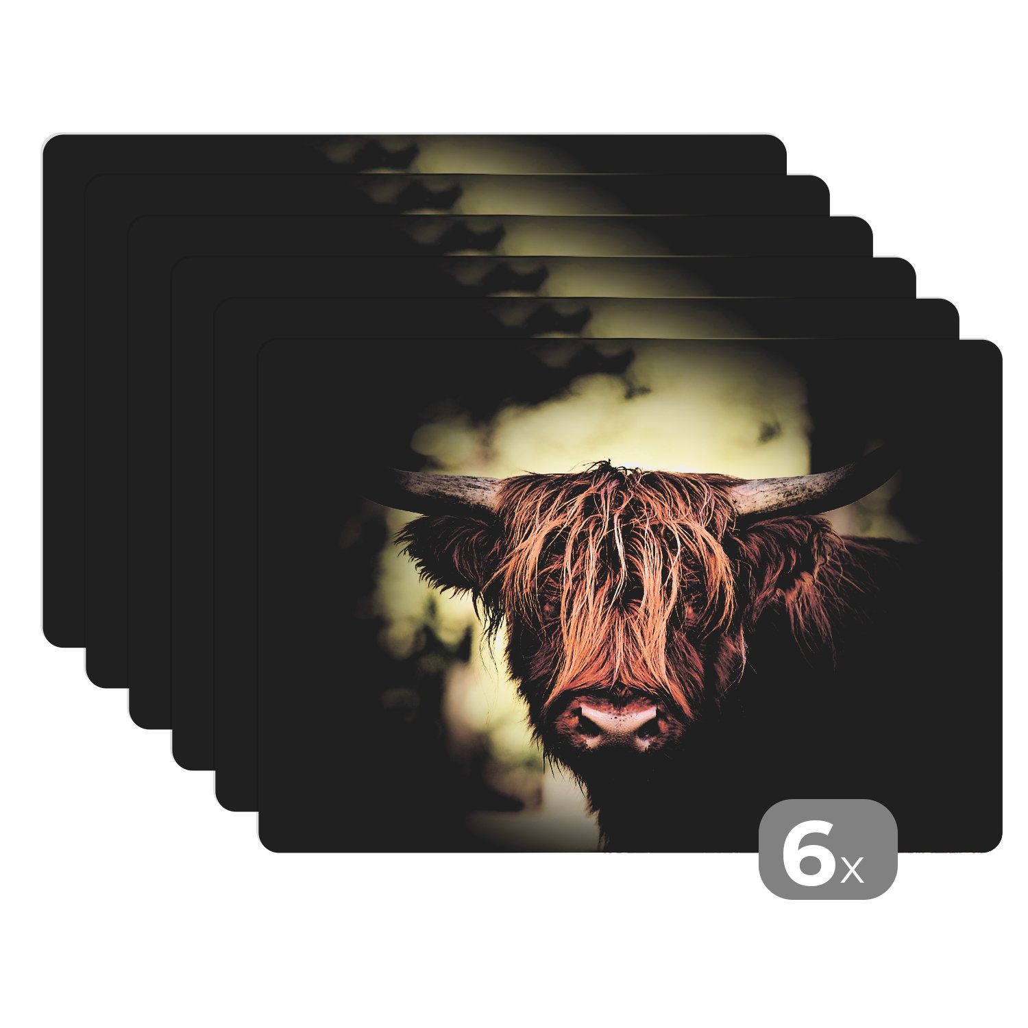 MuchoWow Platzset Schottischer Hochländer - Licht günstig online kaufen