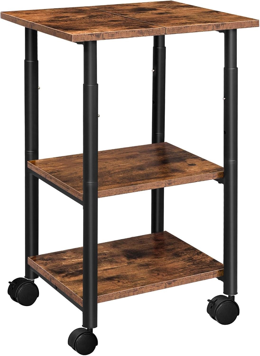 Hoobro Tischwagen Druckertisch, Druckerständer mit Rädern, höhenverstellbar
