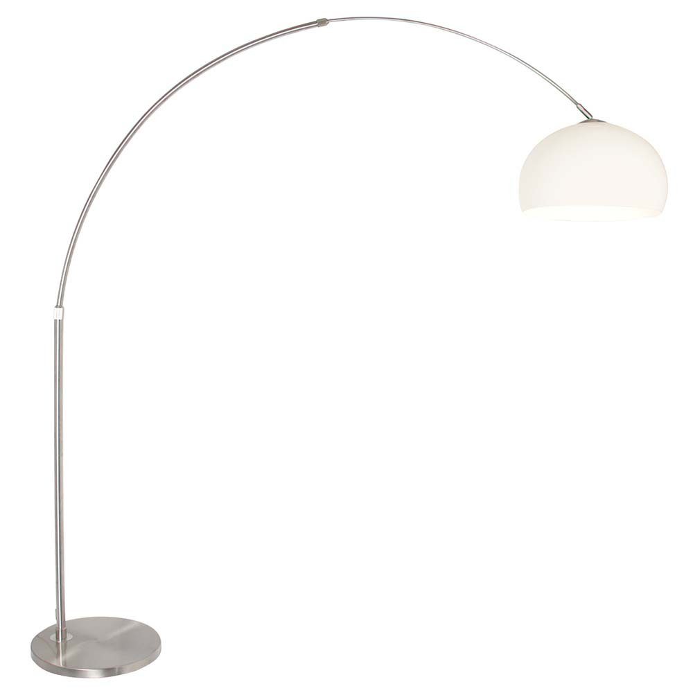 Steinhauer LIGHTING LED Höhenverstellbar weiß Textil Bogenlampe, Stehleuchte Bogenlampe Bogenstehleuchte