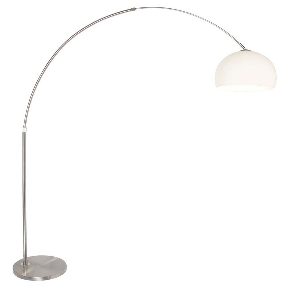 Steinhauer LIGHTING LED Bogenlampe, Stehleuchte Bogenstehleuchte Bogenlampe  Höhenverstellbar Textil weiß