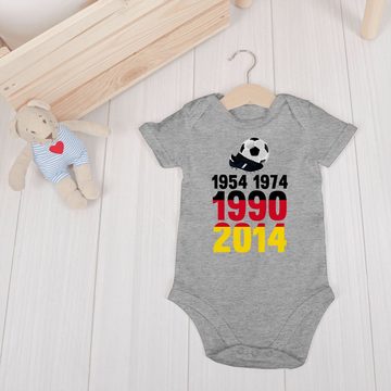 Shirtracer Shirtbody 1954, 1974, 1990, 2014 - WM 2022 Weltmeister Deutschland 2024 Fussball EM Fanartikel Baby