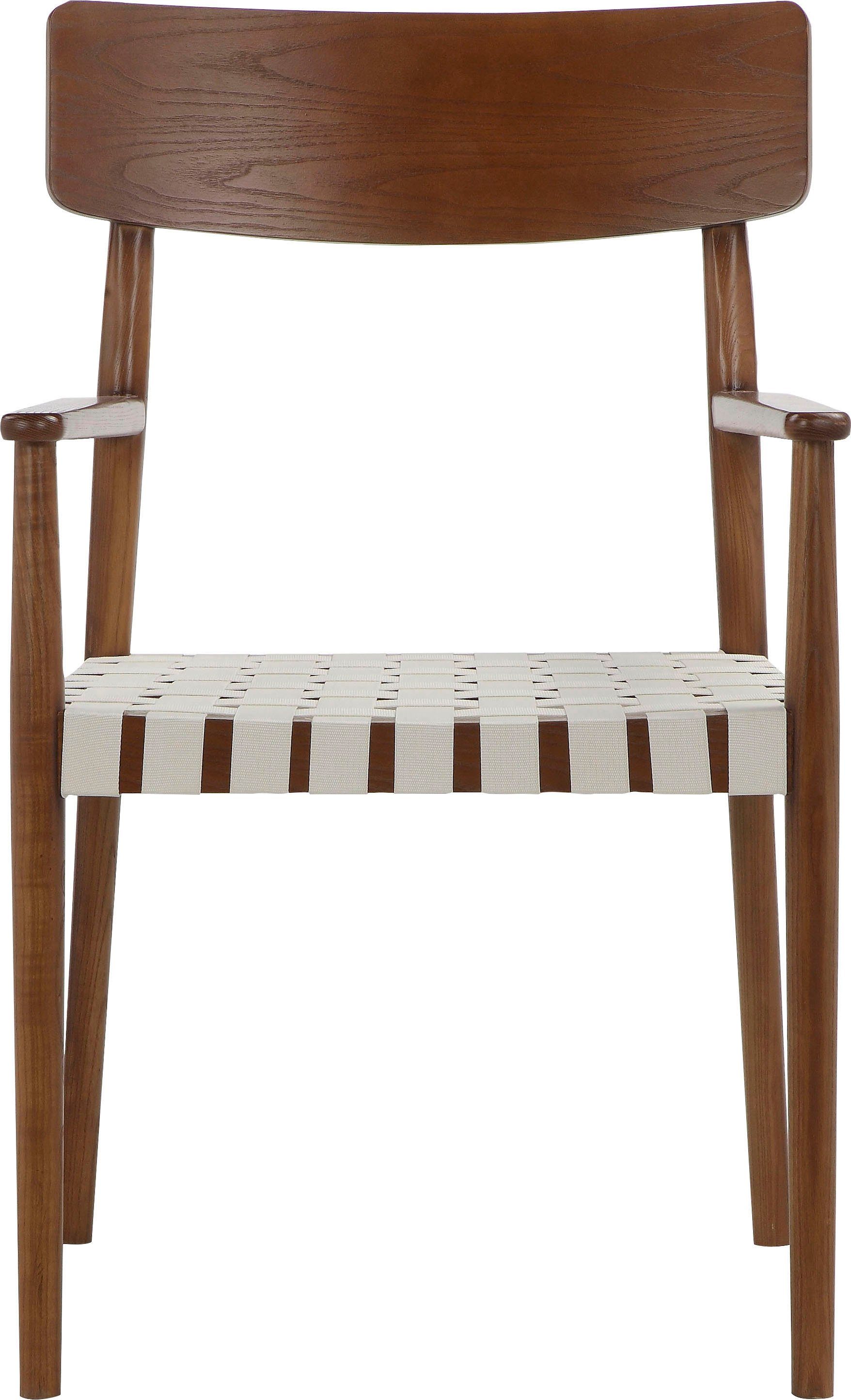 45 Armlehnstuhl by LeGer massivem Sitzhöhe cm Home Sitzfläche, aus gewebten walnussfarben Eschenholz, Elain, Lena ca. Gercke