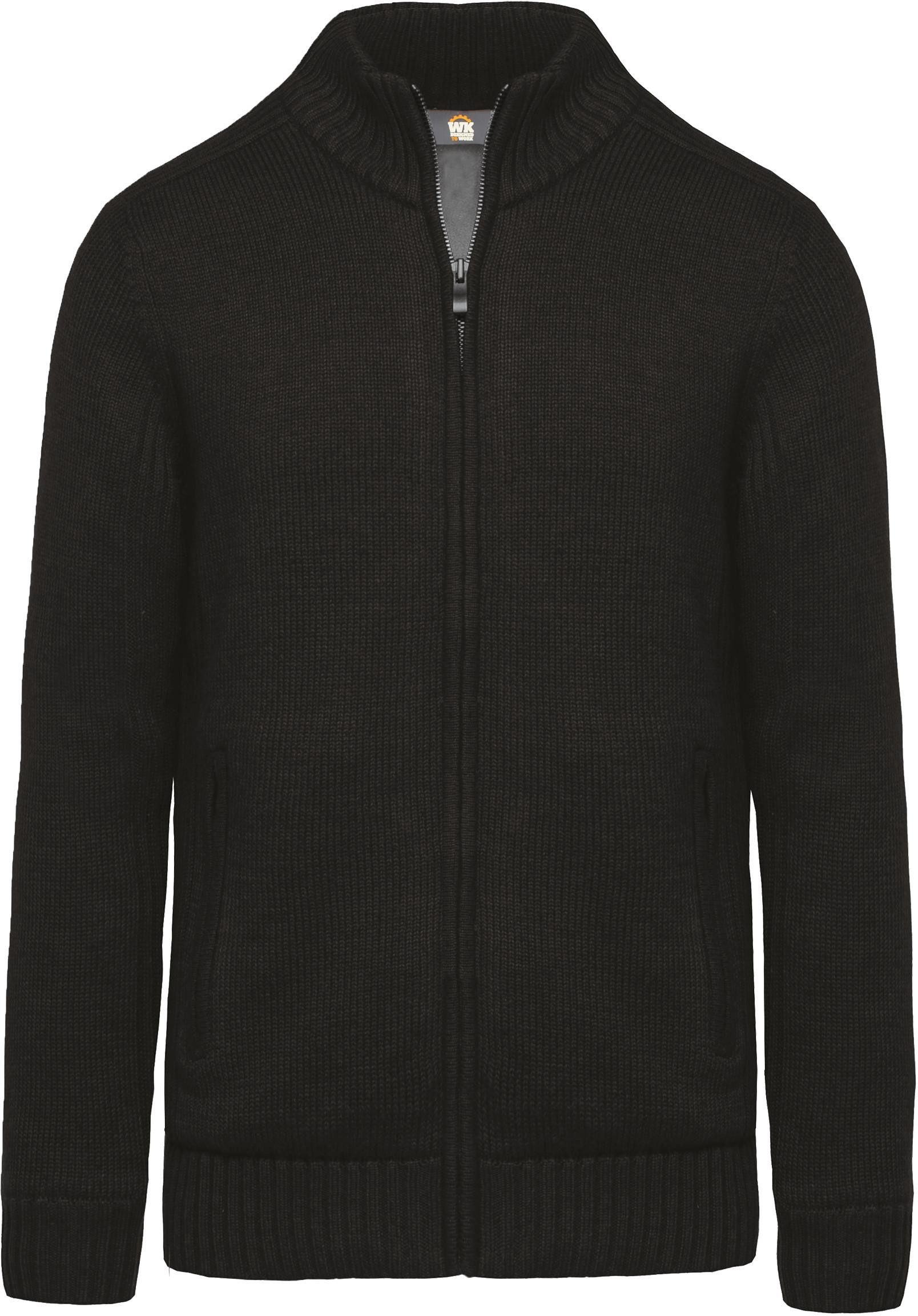 Arbeitsjacke Strickjacke mit Fleecefutter, Herren