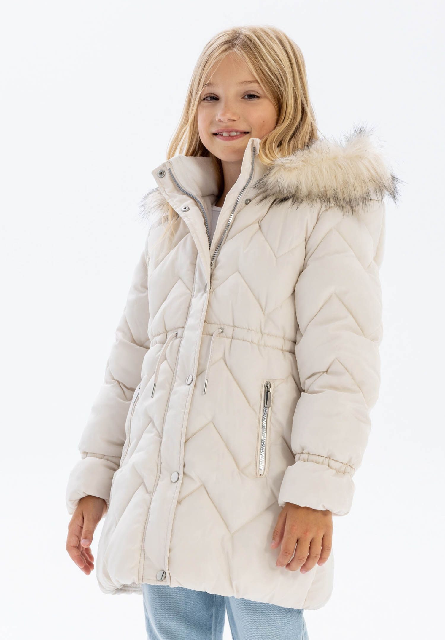 MINOTI Winterjacke Stepp-Winterjacke mit Kunstfell und günstig online kaufen