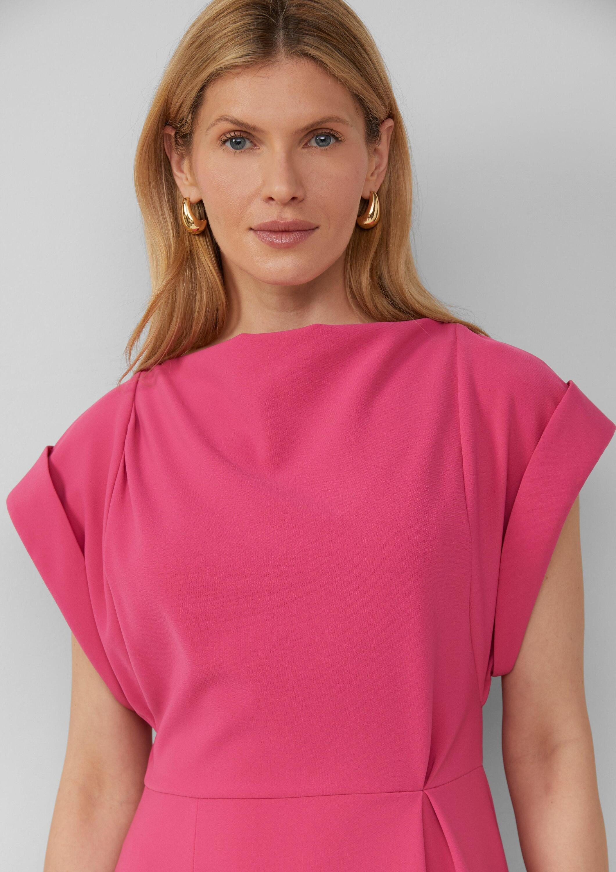 s.Oliver Midikleid Kleid Midikleid mit Turn-up-Ärmeln – Bild 4 von 5