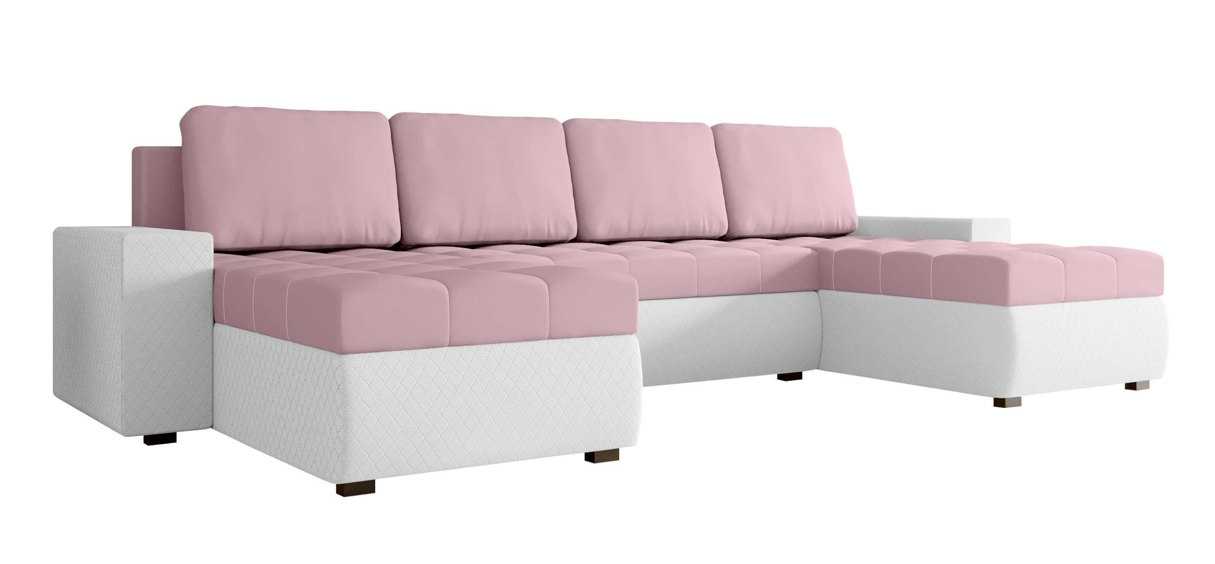 Stylefy Wohnlandschaft Amelia, Modern Design Bettkasten, Eckcouch, Bettfunktion, U-Form, mit Sofa, Sitzkomfort, mit