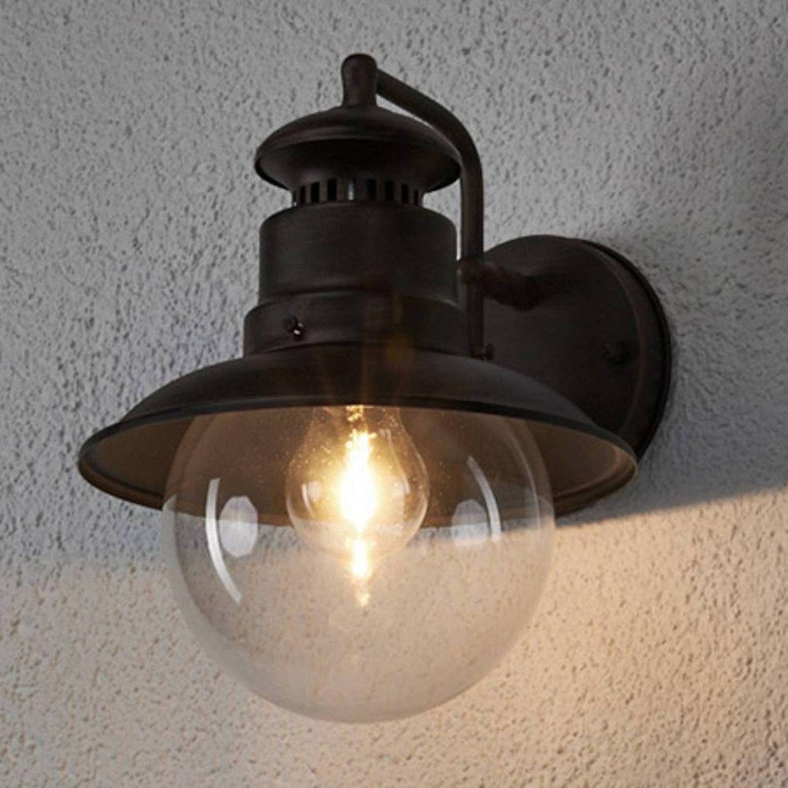 Lindby Außen-Wandleuchte Eddie, Braun IP44, 1 x 60 W