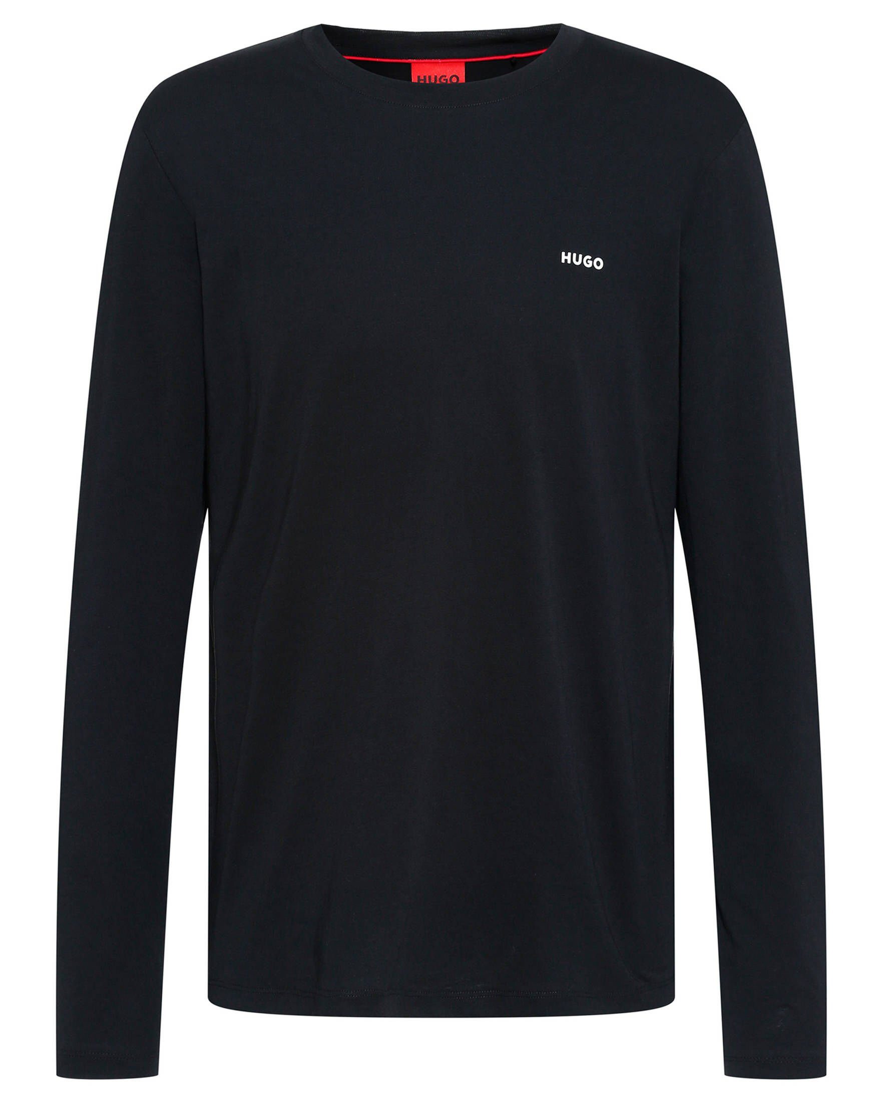 Herren schwarz Langarmshirt (1-tlg) HUGO T-Shirt DEROL222 (15)