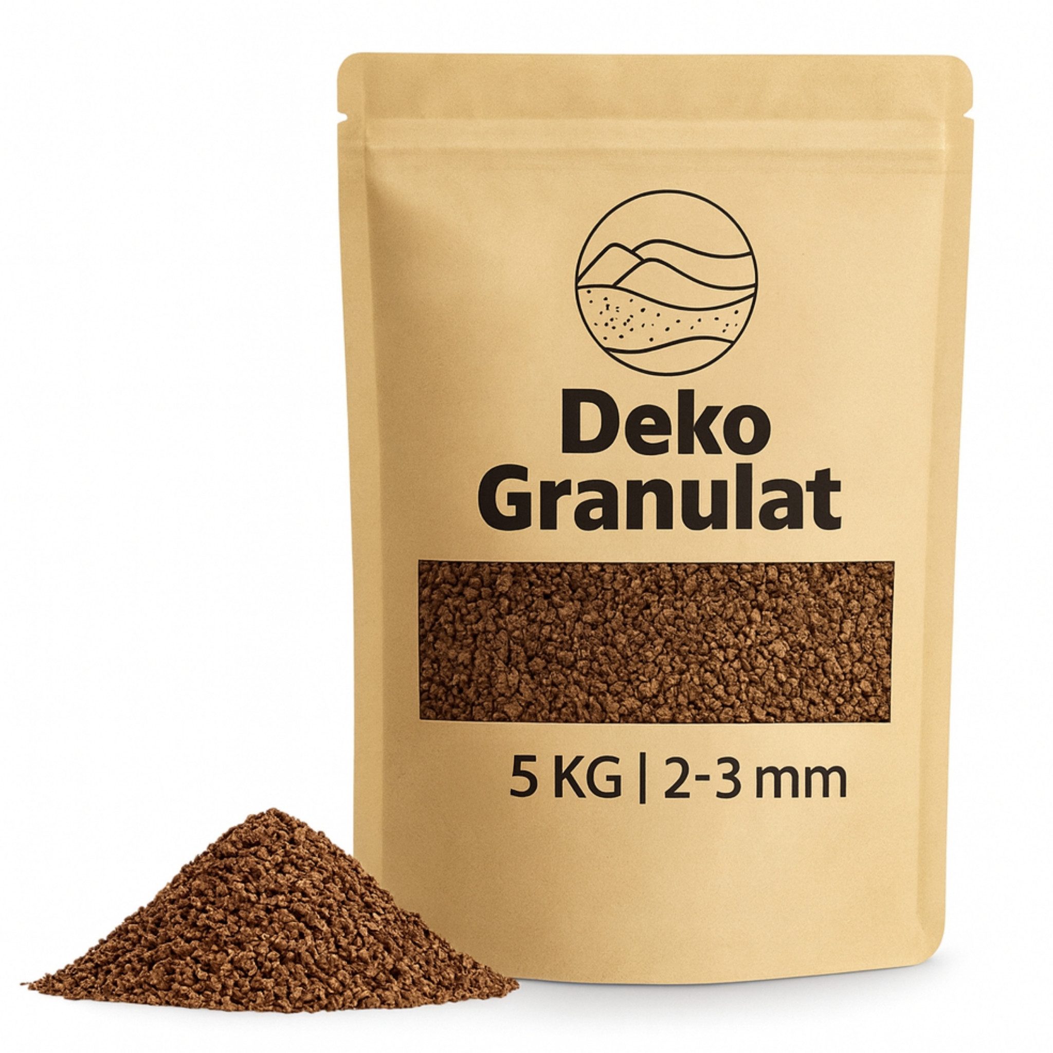 matches21 HOME & HOBBY Deko-Granulate Deko-Granulat 5 KG braun Ø 2-3 mm Vasen Glas-Füllung Streudeko, (1 St), Kleine bunte Deko-Steine als Tischdeko Hochzeitsdeko