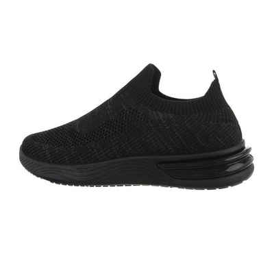 Ital-Design Herren Low-Top Freizeit Sneaker Flach Sneakers in Schwarz