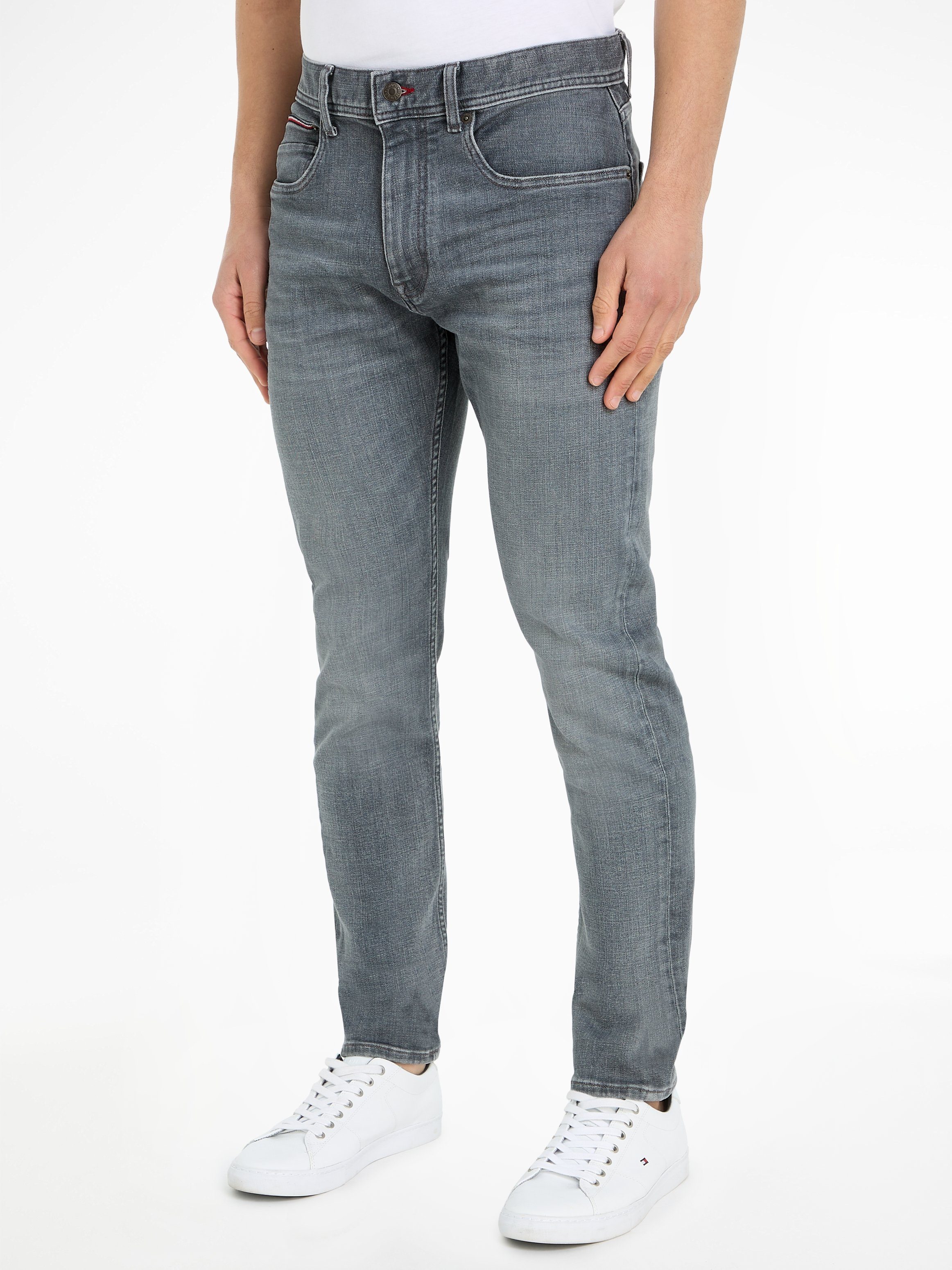 Tommy Hilfiger 5-Pocket-Jeans TAPERED HOUSTON TH FLEX TUMON Meyer Grey | Stretchjeans