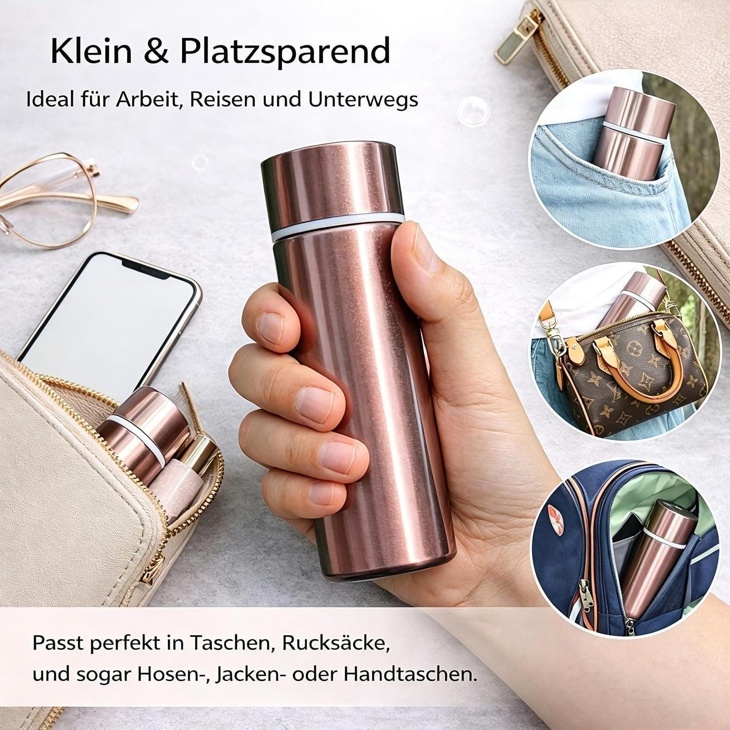 LuxusKollektion Thermoflasche Mini Thermosflasche 150ml