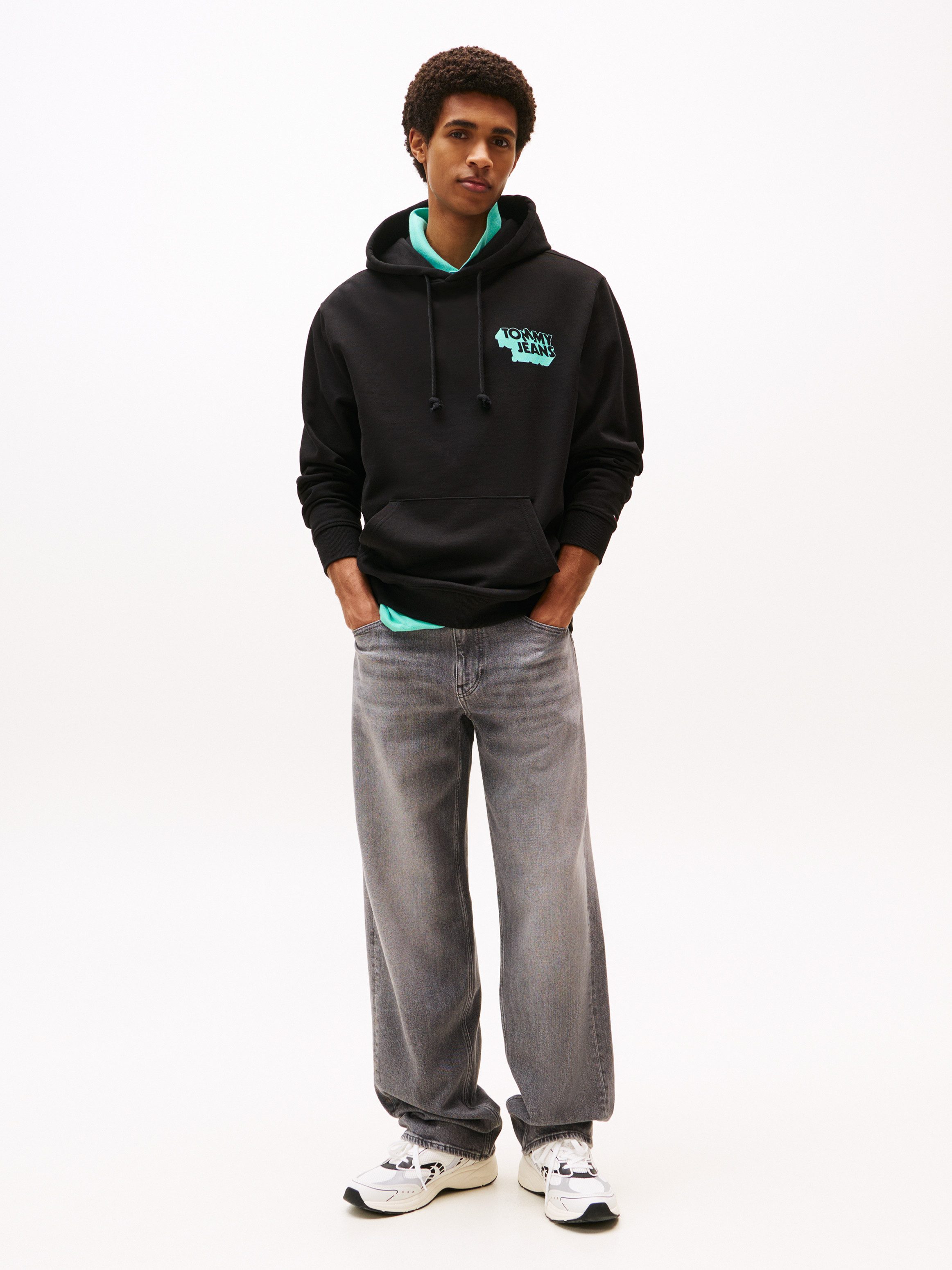 Tommy Jeans Kapuzensweatshirt TJM STACK BACK LOGO HOODIE EXT Mit Rundhalsau günstig online kaufen