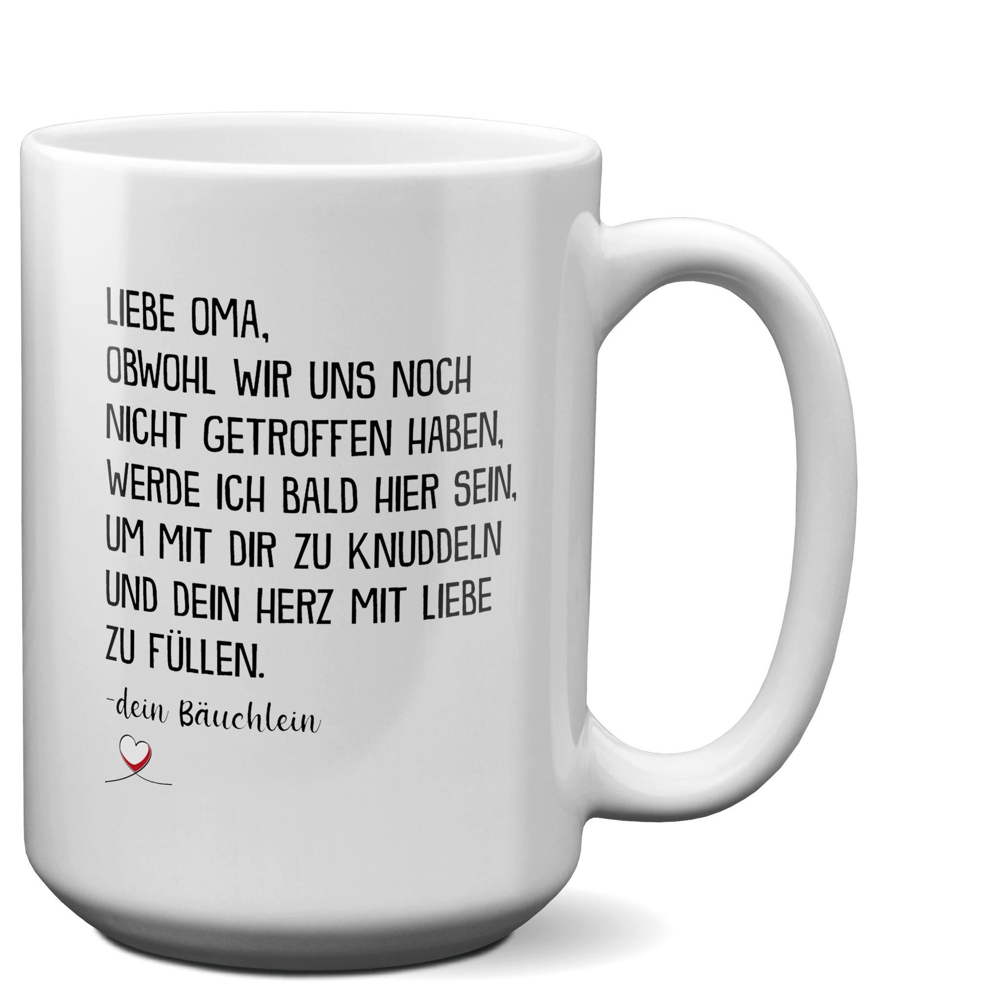 22Feels Tasse Du Wirst Oma Schwangerschaft Geschenk Baby Werdende Grossmutter Frauen, Keramik, XL, Made In Germany, Spülmaschinenfest