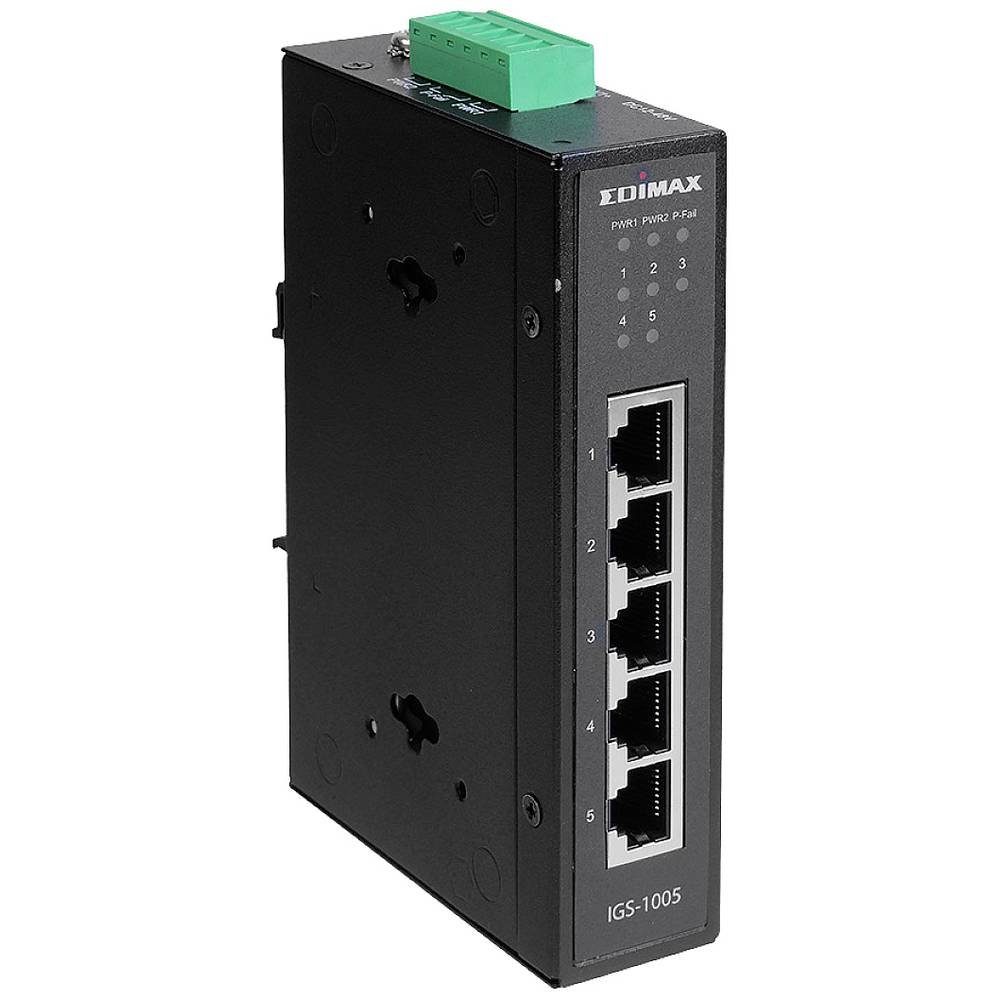 Edimax Industrie 5-Port Gigabit unmanaged switch IP30, -20~70°C IGS-1005 Netzwerk-Switch