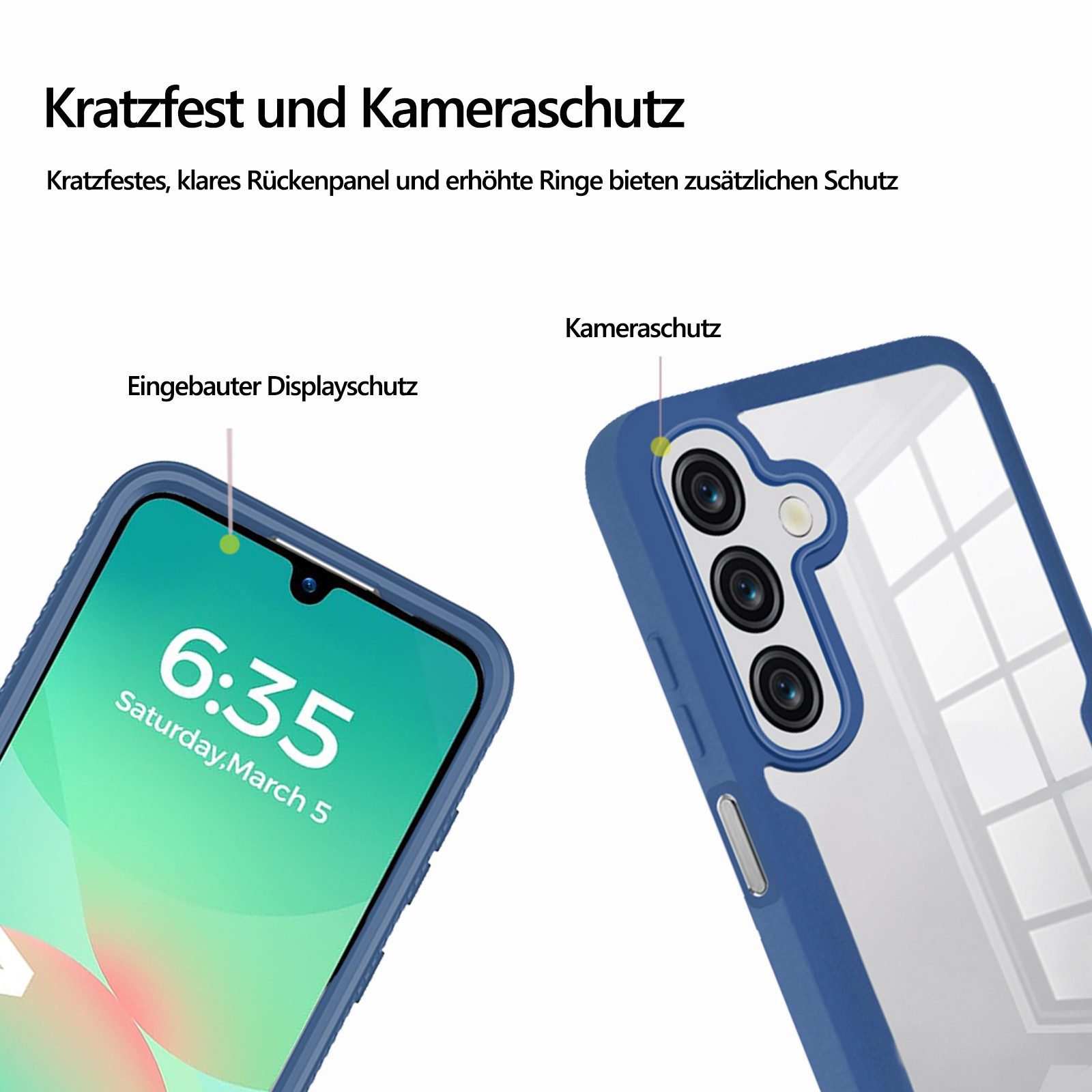 betterfon Handyhülle für Samsung Galaxy A26 2-teiliges 360° TPU Schutzcase, Rundumschutz mit integrierter Displayabdeckung und klarer Sicht – Bild 5 von 5