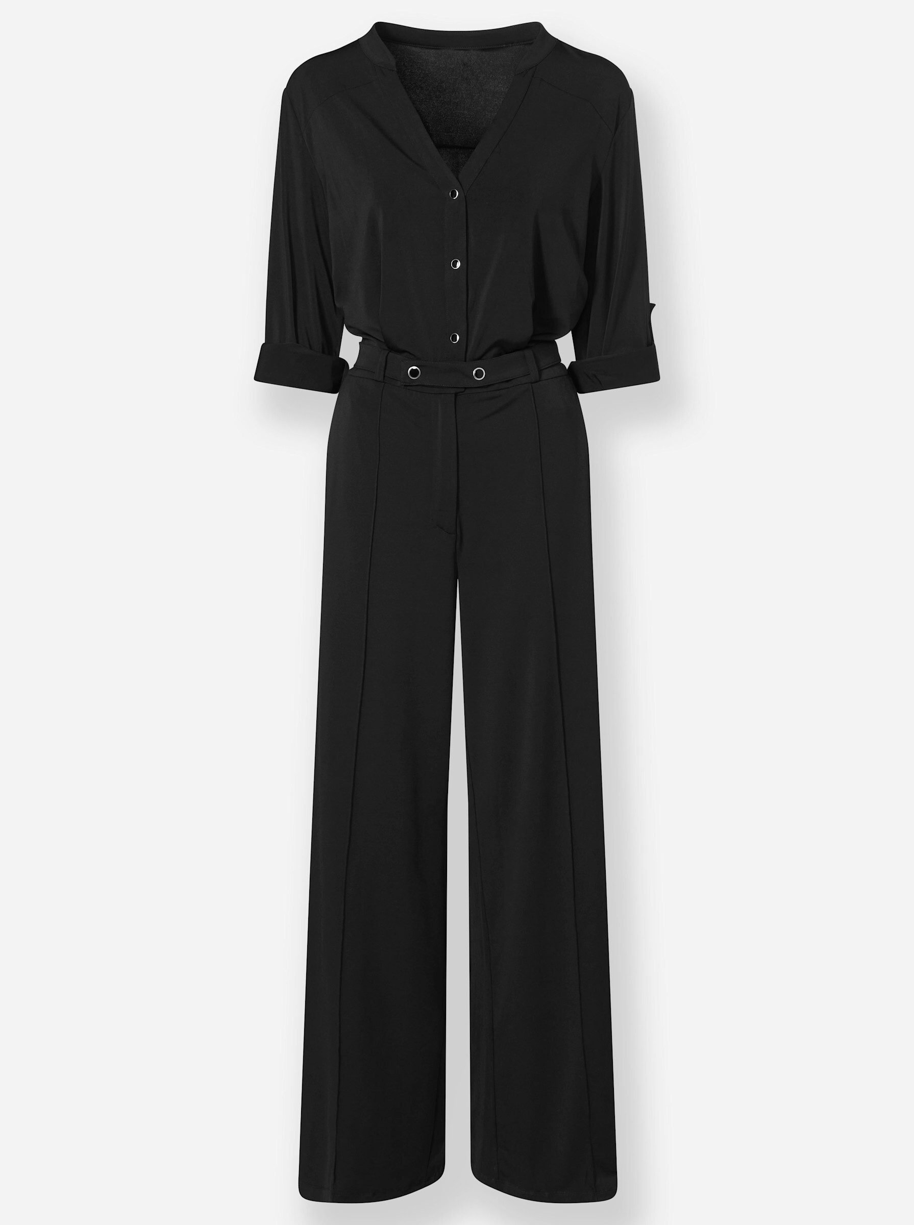 heine Jumpsuit Jumpsuit Langarm Innenbeinlänge ca. 77 cm