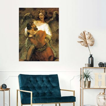 Posterlounge Poster Rembrandt van Rijn, Jakobs Kampf mit dem Engel, Malerei