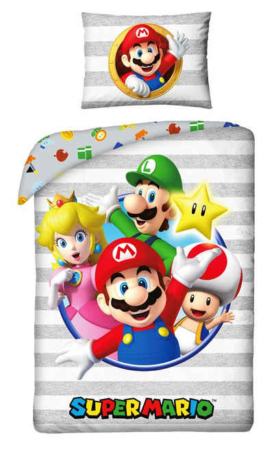 Bettwäsche Super Mario Kinderbettwäsche 140 x 200 cm, Super Mario