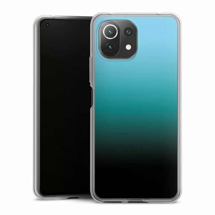 DeinDesign Handyhülle zweifarbig Farbverlauf schwarz Modern Darkness Xiaomi Mi 11 Lite 5G Silikon Hülle Bumper Case Handy Schutzhülle