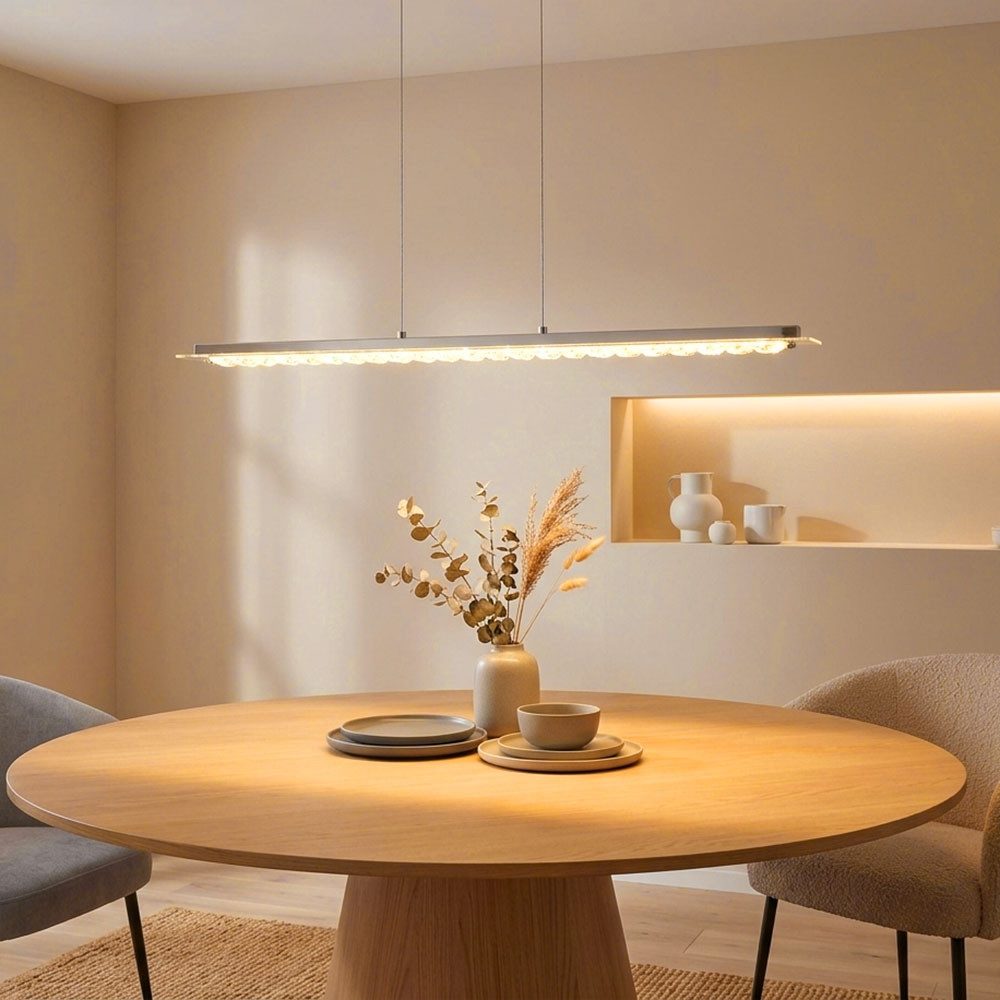 Esto LED-Hängeleuchte, LED-Leuchtmittel fest verbaut, Warmweiß, Hängeleuchte Deckenlampe LED Wohnzimmer hängend Pendelleuchte