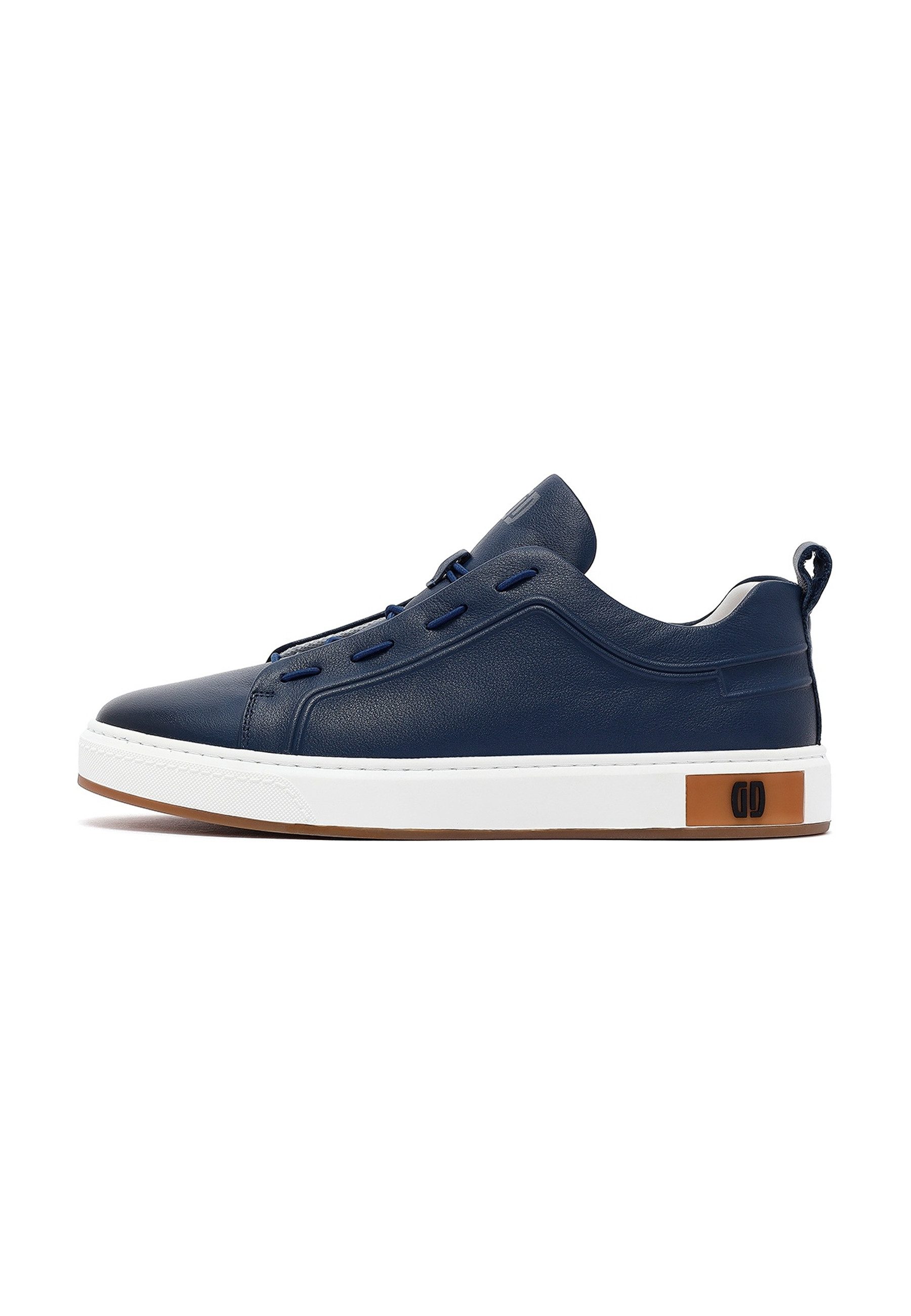 Derimod Leder Sneaker Sneaker Echtes Leder, Lederfutter, Elastische Schnürsenkel, Herren Casual