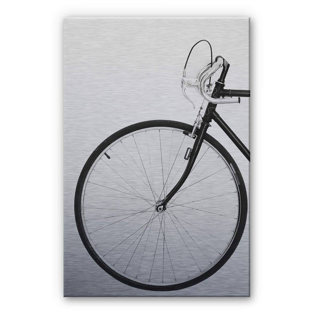 Art K&L Alu-Dibond Wohnzimmer Poster modern Gemälde Retro Bike, Bilder Deko Fahrrad Rennrad Metalloptik Fixie Wall