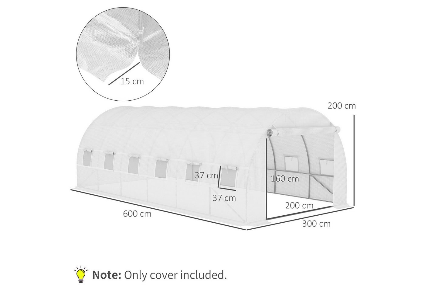 Yorbay Foliengewächshaus Folie für Fol... Yorbay Foliengewächshaus Folie für Fol...